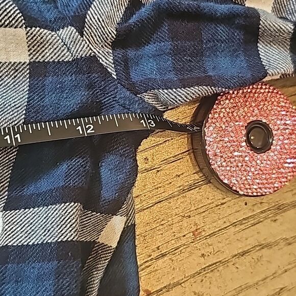 Ralph Lauren plaid tiered flannel shirtdress size 8 cotton - Picture 7 of 13